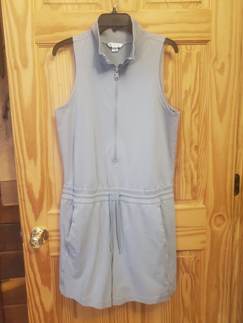 Athleta Shorts Romper Jumpsuit Sleeveless Retroterry Style Gray Large